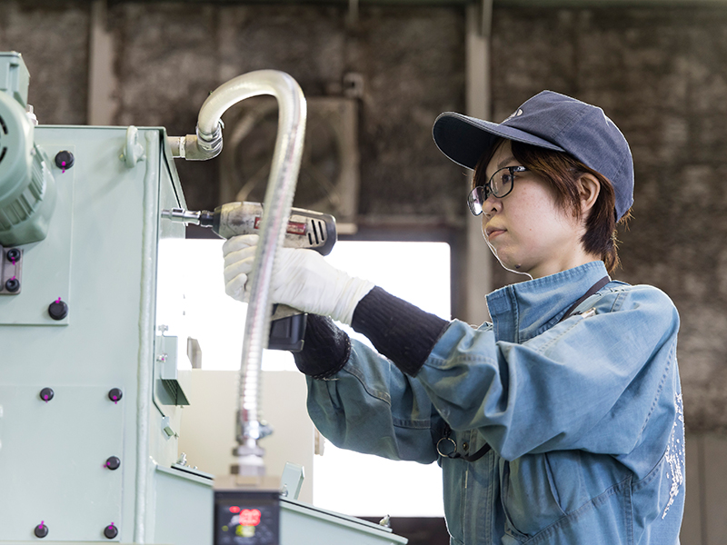 施工中の作業員
